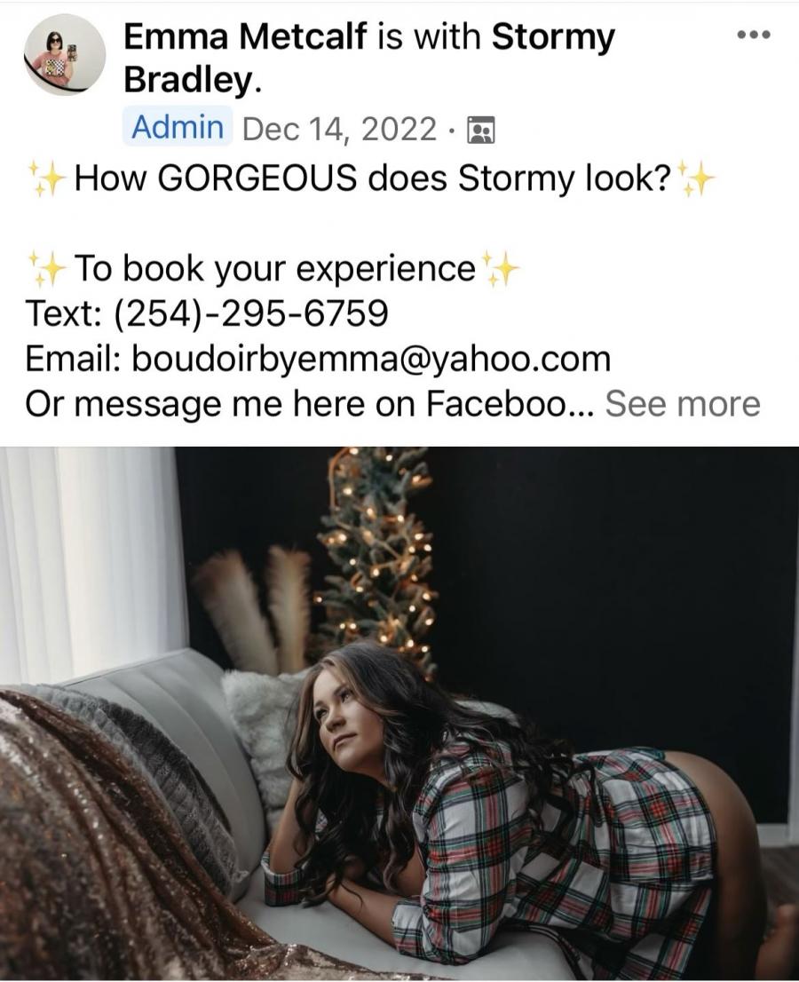 Emma Metcalf's lingerie photoshoot of Stormy Bradley, candidate for the Texas House endorsed by Donald Trump