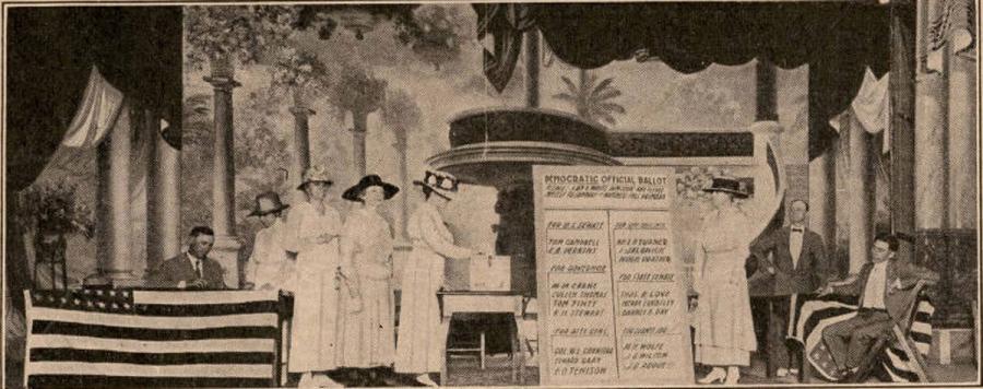 Officers of the Dallas Equal Suffrage League were the first to vote in the 1918 Texas primaries.