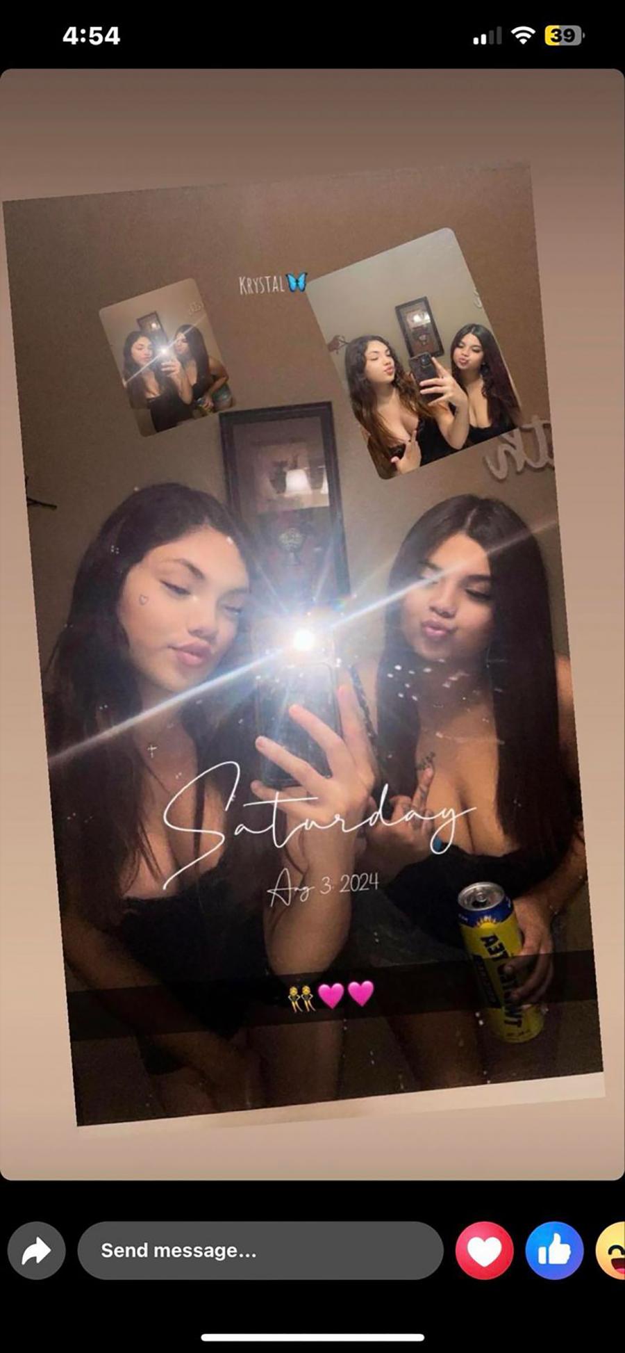 Andrea Mendoza, 19, the woman accused of mowing down and killing a 53-year-old man at Chadbourne and 31st Street, is seen here in a "party picture" with friend Krystal Robles before they went out that dreadful Saturday night, August 3. They were already re-gaming, according to the  alcoholic drink seen in the photo. This post was on Andrea's Facebook and has since been removed. Robles turned her party friend in to police.