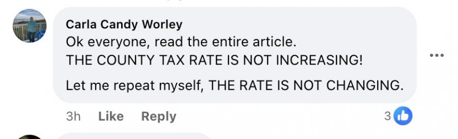 According to Judge Lane Carter’s mom, it’s all just an illusion! “THE COUNTY TAX RATE IS NOT INCREASING!” she declares, cape fluttering in the wind, as she swoops in to rescue her son from the evil clutches of public scrutiny.