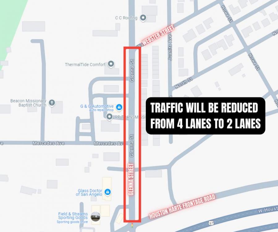 A visual provided by the City of San Angelo. 