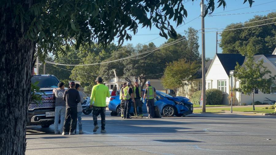 Crash at S. Koenigheim and W. Twohig in San Angelo This Morning