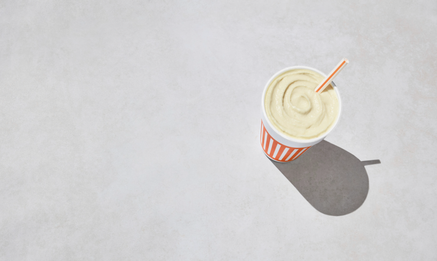Whataburger’s White Chocolate Peppermint Shake is the classic, rich vanilla shake base mixed with sweet white chocolate and cool peppermint.