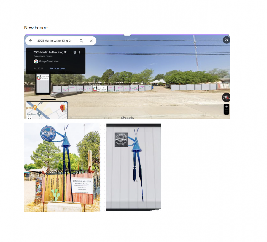 The Chicken Farm Art Center’s new fencing design reflects its artistic character. Proposed funding will enhance the center’s cultural appeal with murals, artwork, and improved drainage.