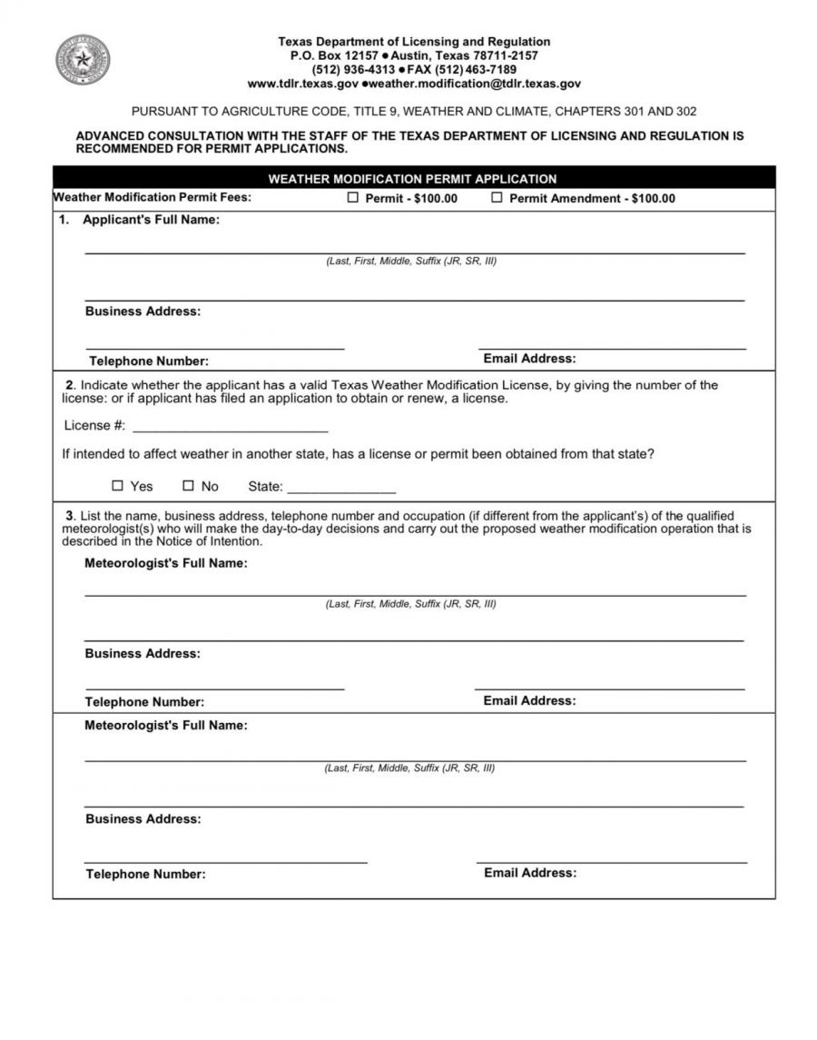 Once you land on the TDLR page, you can buy a permit or even an expensive license to modify the weather in Texas. A permit is only $100!