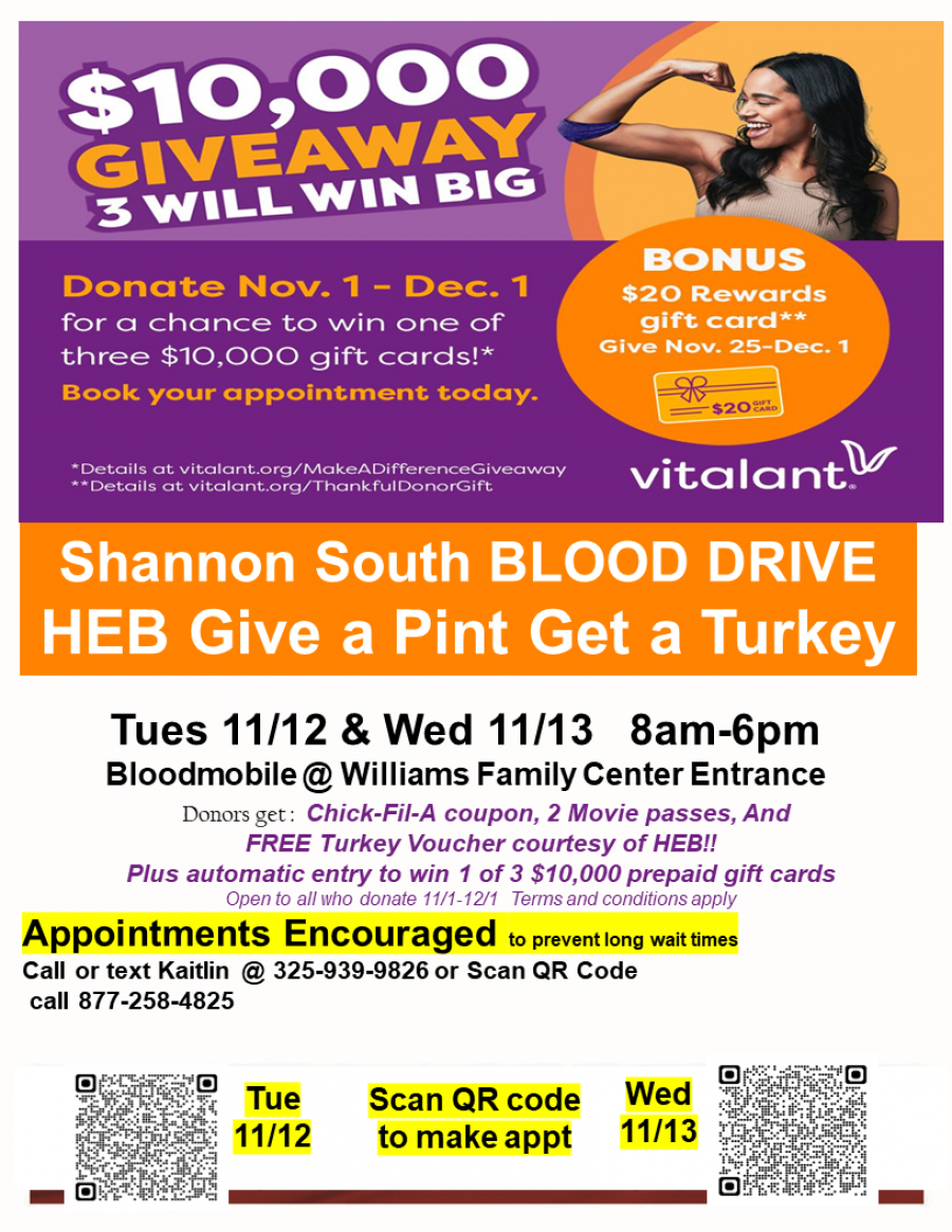 HEB Partners with Vitalant for ‘Give a Pint, Get a Turkey’