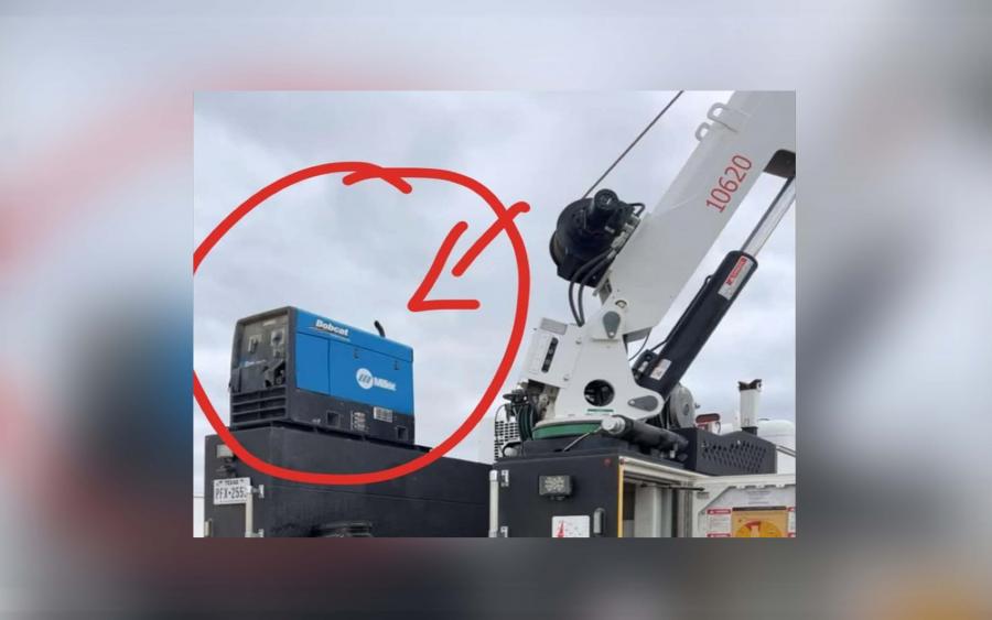 A welder was stolen off a truck parked at Robert’s Truck Center on Bell Street overnight, prompting an appeal to the public for help in locating the equipment.