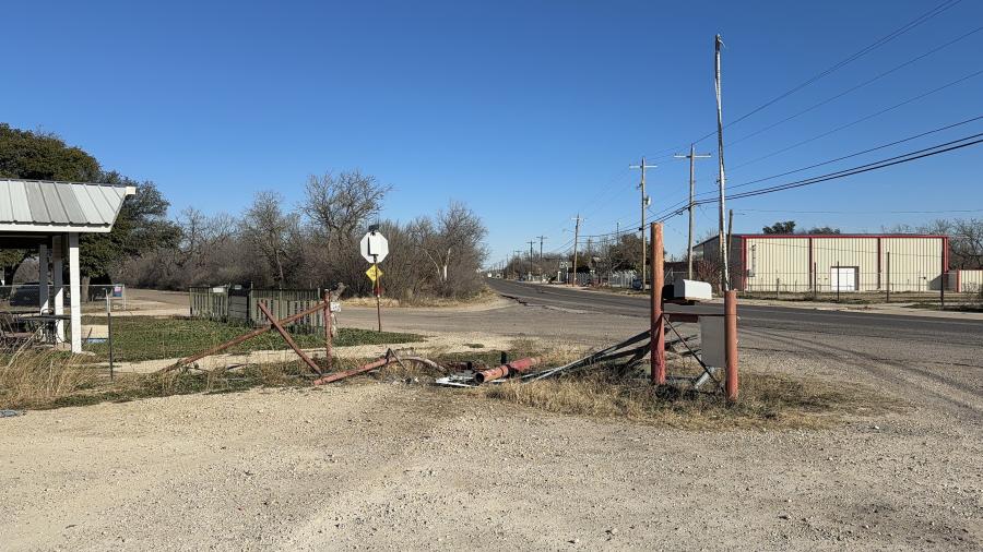 The driver disregarded the turn, crashed into a fence, and then struck the Donut Palace in Grape Creek on Friday, Jan. 24.