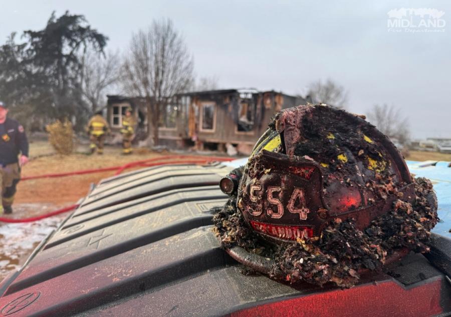 A baby girl is in critical condition after being rescued from a burning mobile home early Wednesday morning, according to the Midland Fire Department.