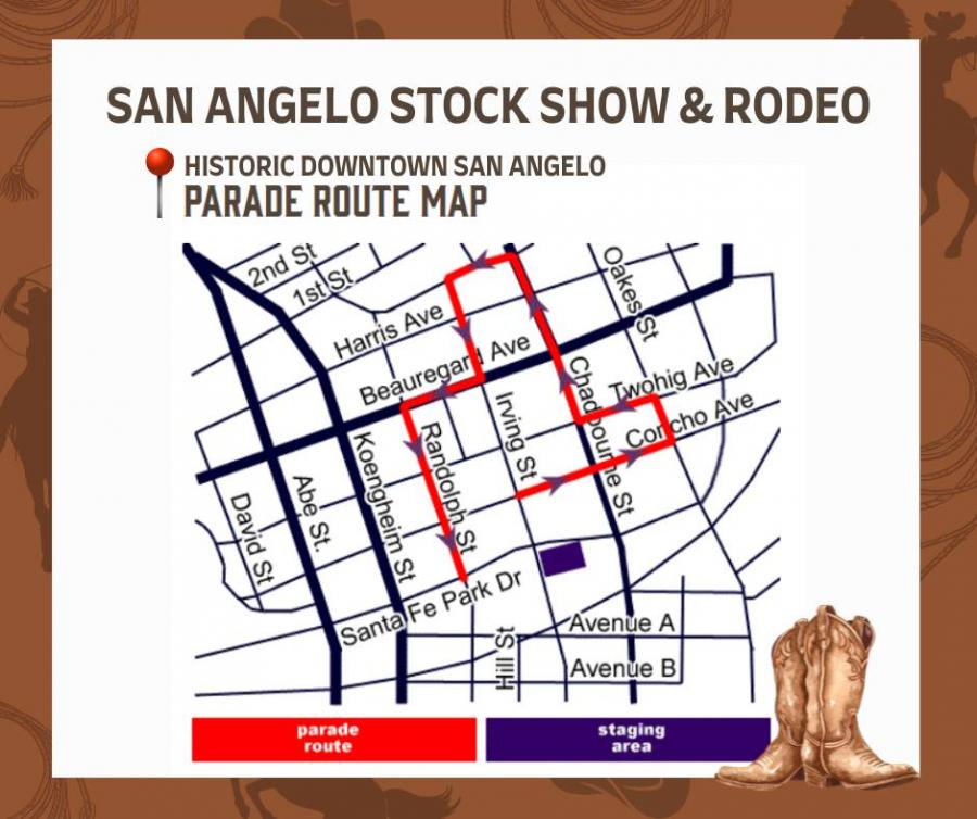The San Angelo Stock Show and Rodeo Parade is set for Saturday, April 5, at 10 a.m. 