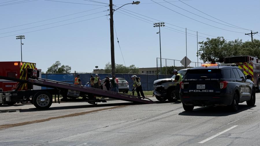 Crash at N Baze St &amp; Pulliam St on May 19, 2025.