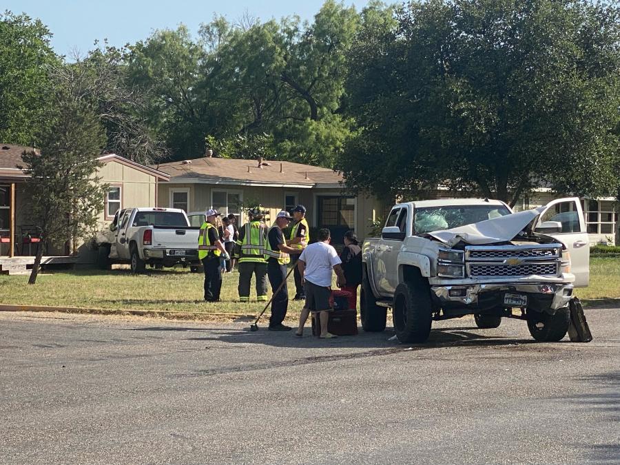 A crash at the intersection of N Campus Blvd and West Beauregard Ave on June 18, 2025. 