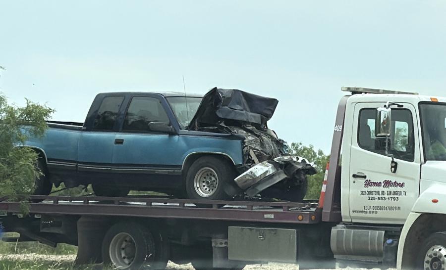 Crash Walling Pecan Rd