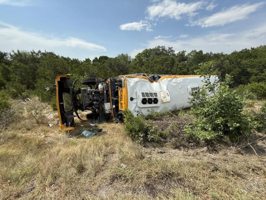 Leander ISD School Bus Rolls Over, Nine Taken to Hospital