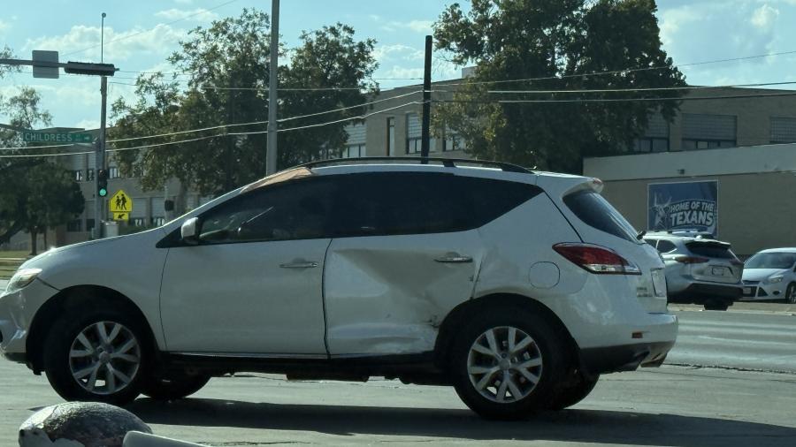 Damaged Vehicle After Crash at Johnson and Sherwood