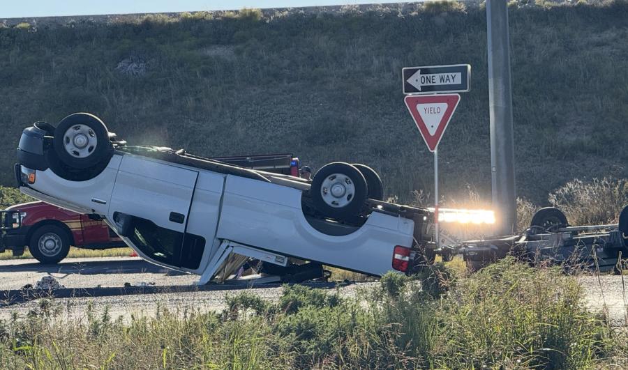 Rollover Crash on US 87 North stalls traffic on Sunday, Nov. 2.
