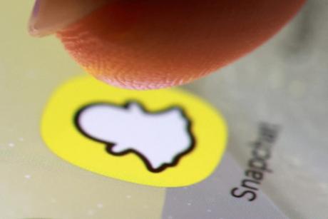 The Snapchat app icon on a smartphone in an illustration taken Oct. 27, 2025.