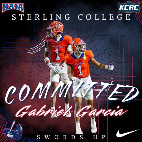 San Angelo Central wide receiver Gabriel Garcia has announced his commitment to play football at Sterling College.