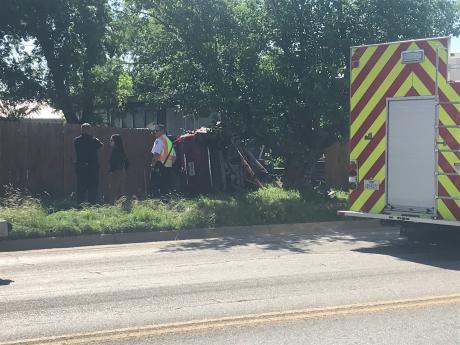 Rollover crash at Bell St and Belaire Ave on Friday, April 24, 2026