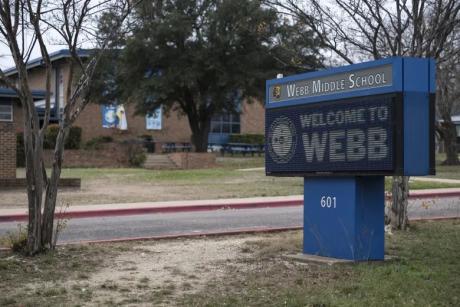 Webb Middle School in Austin on Jan. 5, 2026.
