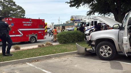 A three-vehicle crash Tuesday afternoon sent three people to the hospital.