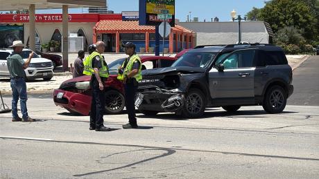 A crash on Knickerbocker Road on Wednesday afternoon resulted in one person being taken to the hospital.