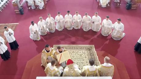 About the photo above: St. Thomas Aquinas Seminary Society of Saint Pius X Ordinations to the Diaconate and Priesthood on June 19, 2026. (Screenshot from Youtube https://www.youtube.com/live/PRspiFrAHqE)