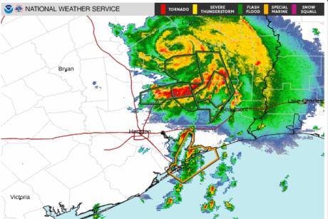 Rainfall reached up to 22 inches in parts of Southeast Texas on Wednesday after Tropical Storm Edouard made landfall.