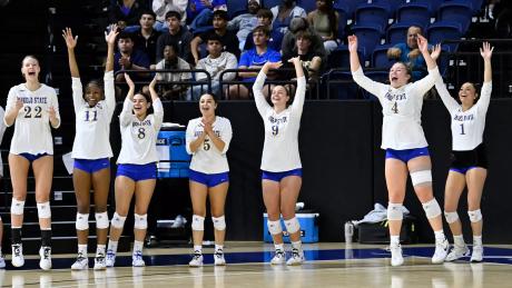 The No. 5-ranked Angelo State volleyball team ran its winning streak to 13 in a row Tuesday with a sweep over Western New Mexico on Tuesday, Oct. 20, 2026.