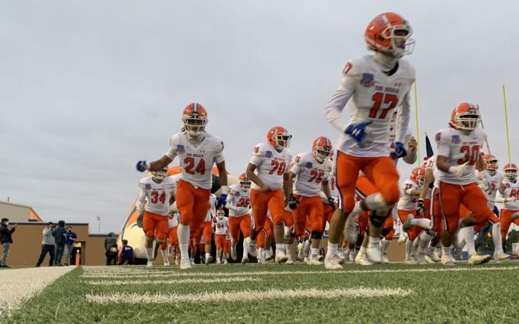 San Angelo Central runs out onto the field for the game against Lubbock Frenship on Oct. 23, 2020.