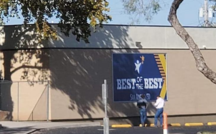 Middle School on Sherwood Way Sign