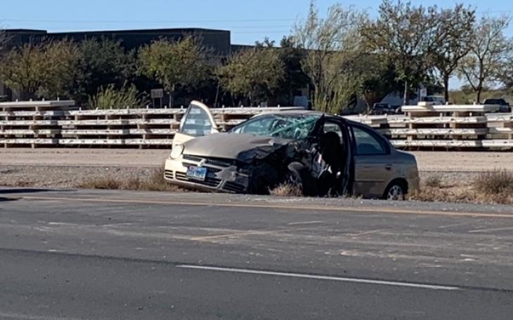 Crash on US67 in Construction Zone (LIVE! Photo/Matt Trammell