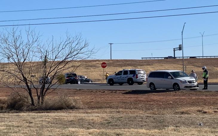 Minivans Crash on Houston Harte Access Road (LIVE! Photo/Matt Trammell)
