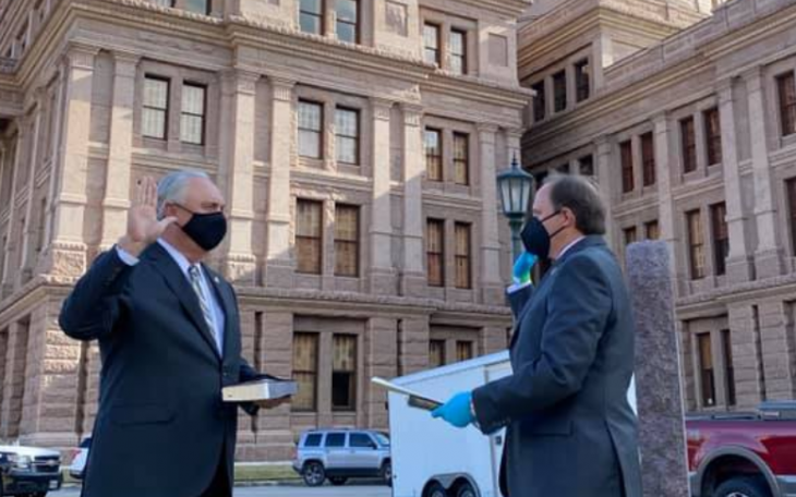 Rep. Darby Sworn-in with Covid (Contributed/Drew Darby)