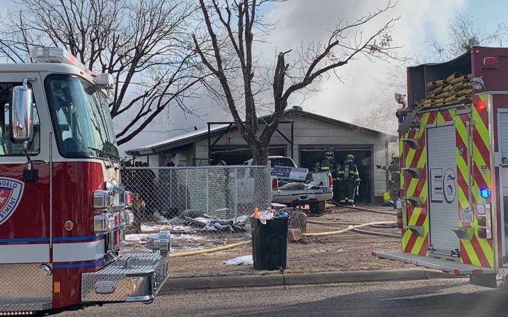 Garage Fire on Grape Creek Rd. (LIVE! Photo/Matt Trammell)