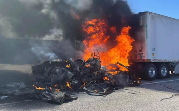 Massive Truck Fire Shuts Down I-10 Near Sonora