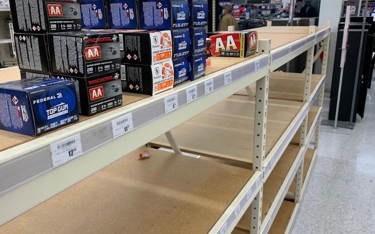 Empty Ammo Shelves at the Academy
