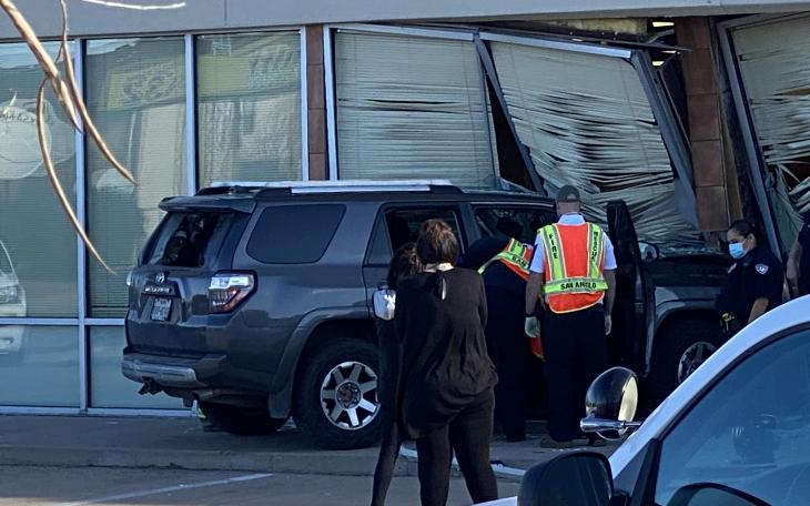 Woman Transported to the Hospital After Crashing Into Calling Center (Live Photo / Matt Trammell)