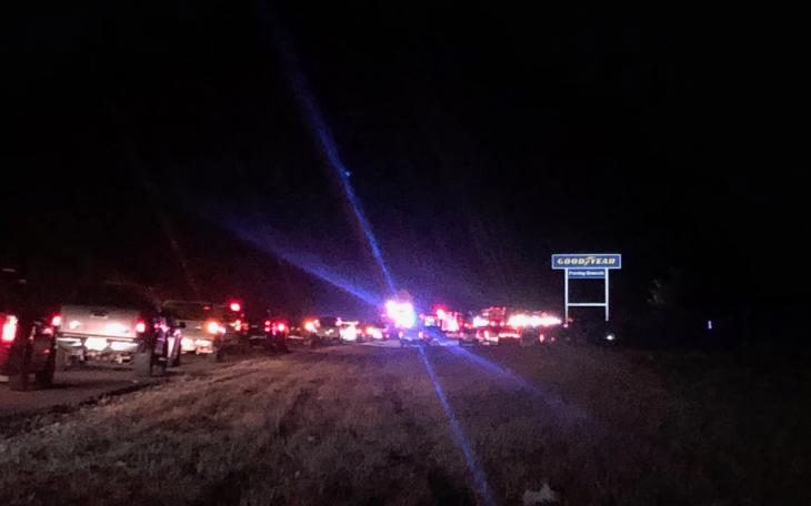 2 vehicle fiery crash near Goodyear Proving Grounds on US 277 N on Jan. 7, 2021