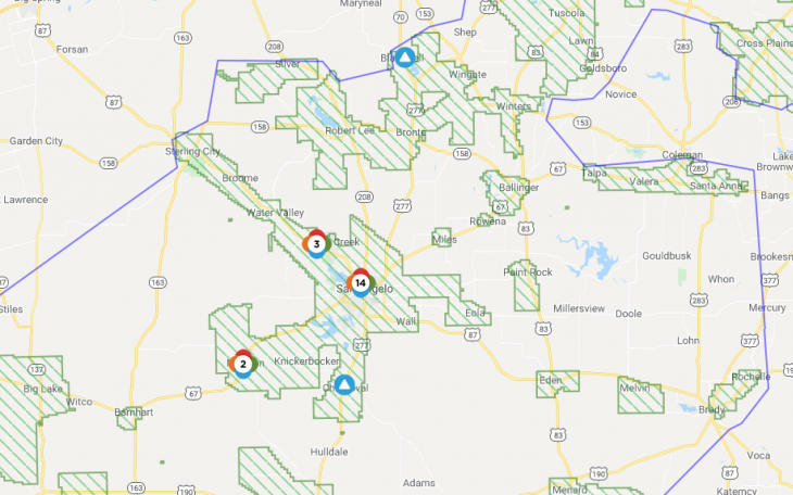 AEP Outage Map