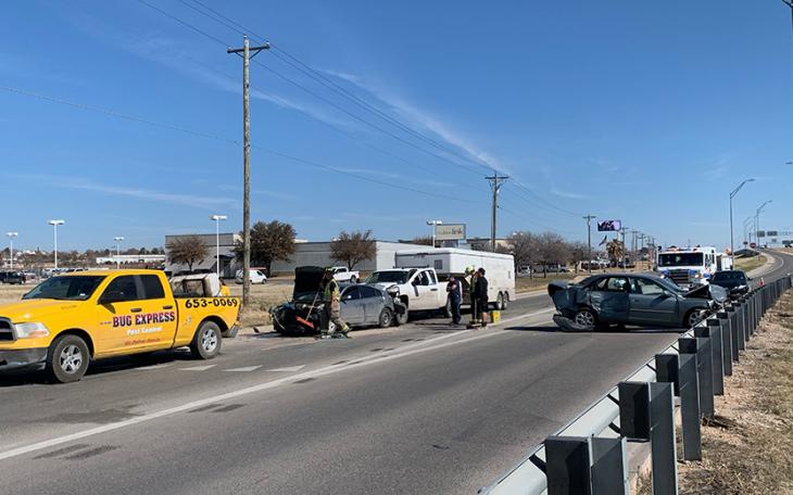 5 Car Crash Shut Down Houston Harte Frontage Road | Live Photo Matt Trammel