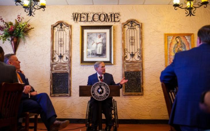 Gov. Greg Abbott in Lubbock March 2,2021 (Contributed/gov.texas.gov)