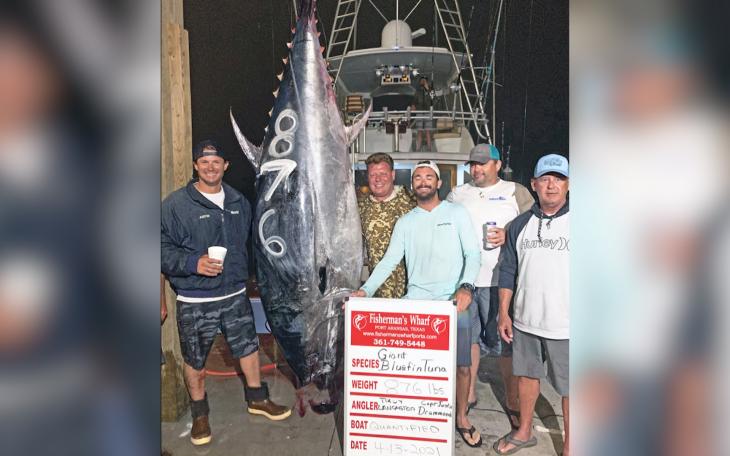 Texas Record Bluefish Tuna 10'1", 876 lbs.