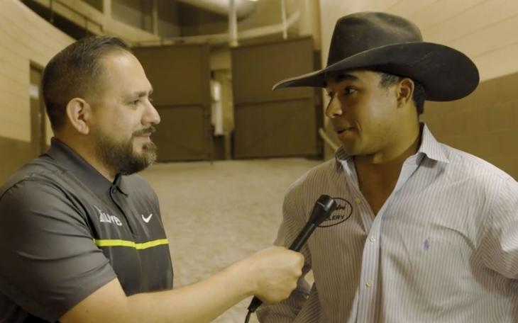 Laramie Mosely, Bull Rider, scored an 89 during the 2021 San Angelo Rodeo first performance
