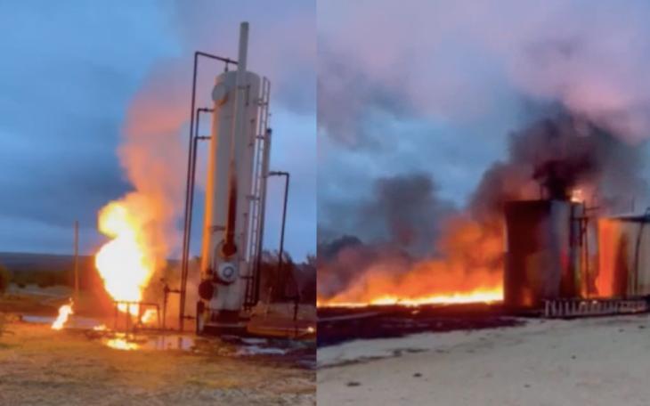 Oil Tank Battery Explosion