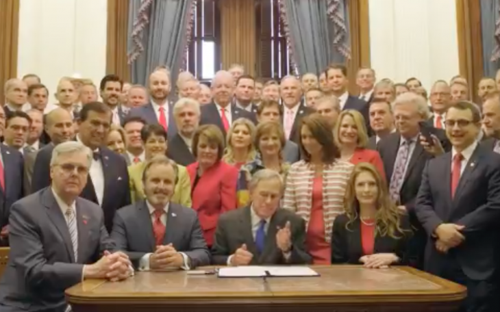 Greg Abbott Signing Abortion Bill