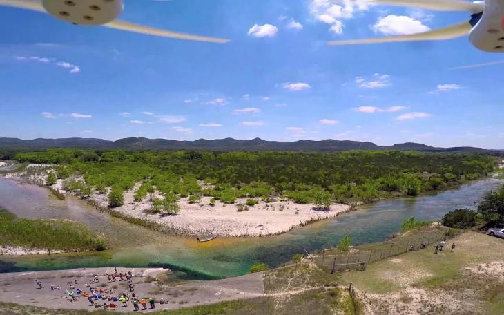 An aerial view of Camp Fawcett.