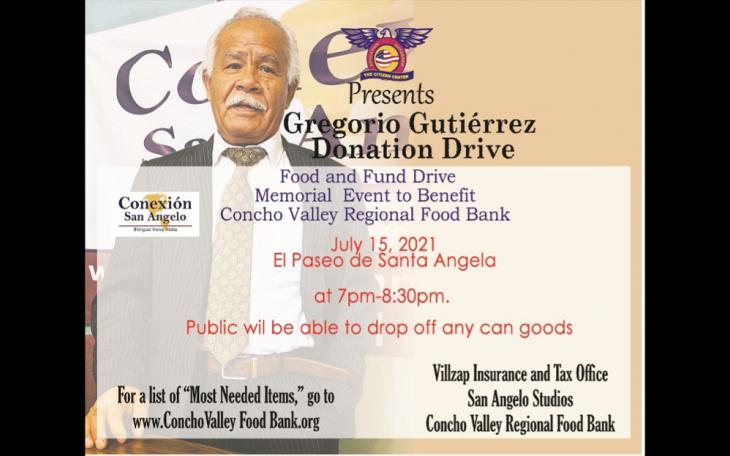 Gregorio Gutierrez Donation Food Drive
