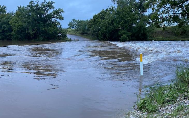 Mineral Wells Crossing 2021 Flooded (LIVE! Photo/Yantis Green)