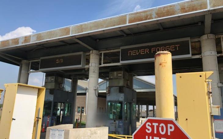 9/11 Message on Veterans Border Bridge (Contributed/CBP Brownsville)